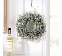 Living And Home Artificial Lavender Wreath For Front Door For Indoors Outdoors Corridors Offices 300mm