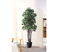 Living And Home Artificial Schefflera Arboricola Tree Decorative Potted Plant In Green Green One Size
