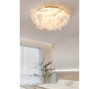 Living and Home Artistic Floral Petal - Shaped White Flush Mount Ceiling Light Living and Home White