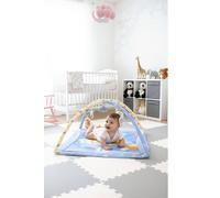 Living and Home Baby Playpen with Mat with Hanging Toys & 20 Ocean Balls in Blue Living and Home Blue
