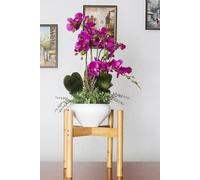 Living and Home Bamboo Nordic Raised Plant Stand - Brown