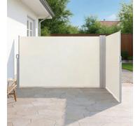 Living And Home Beige Outdoor Garden Retractable Sun Protection Privacy Side Awning Double Sided 600 X 180 Cm