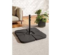 Living And Home Black Hdpe Square Cantilever Parasol Base Weight - 4Pc 48Mm Portable Garden Umbrella Base,60/80Kg Fillable For Parasols Black One Size