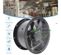 Living And Home Black Metal 5 Blade Double Sided Mesh Extractor Fan 10 Inch With Governor Switch