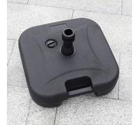 Living And Home Black Pp Square Plastic Water And Sand Filled Freestanding Garden Patio Parasol Base 20Kg