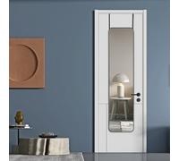 Living And Home Black Rectangle Full Length Mirror Wall Mounted Or Over The Door Floor Mirror Framed Mirror Round Corner 28 X 118 Cm