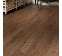 Living And Home Brown Rustic Wood Grain Effect Self Adhesive Pvc Flooring Planks Waterproof Covering 5M², Set Of 36