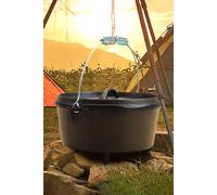 Living And Home Cast Iron Camp Oven Sauce Pot Cookware With Legs For Outdoor Camping 28.6 X 27 X 14.5Cm In Black Black One Size