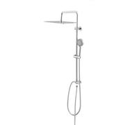 Living and Home Chrome-Plated Bathroom Shower Riser Rail Kit in Silver Living and Home Silver