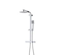 Living And Home Chrome-Plated Bathroom Thermostatic Shower Mixer Set In Silver Silver