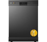 Living and Home COMFEE 11L Black Freestanding Dishwasher, 60cm Full Size with 12 Place Settings and Quick Wash