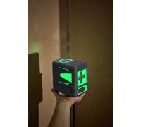 Living and Home Compact 2-Line Laser Level-Home DIY Fathers Day Self Leveling Laser w/ Portable Carrying Bag for tile laying, framing, and cabinet Living and Home Green