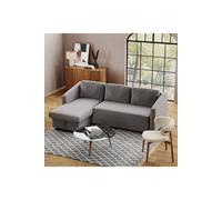 Living And Home Corner Sofa Bed 3 Seater Sofa With Storage In Dark Grey Dark Grey One Size