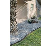 Living And Home Corrugated Metal Garden Edging, 6"×20/40Ft Durable Metal Landscape Edging, Modern Corrugated Design For Diy Flower Beds And Landscaping Borders(Black) Black Small