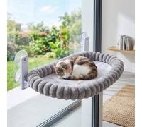 Living And Home Dark Grey Suction-Cup Cat Window Bed Pet Perch Hammock For Indoor 52Cm (W) X 30Cm (D) X 20.5Cm (H)