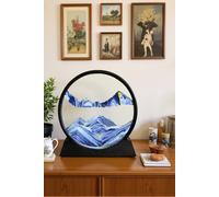 Living And Home Decorative Moving Sand Art Picture In Motion In Blue Blue