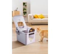 Living And Home Detachable Enclosed Cat Litter Box In Grey Grey One Size