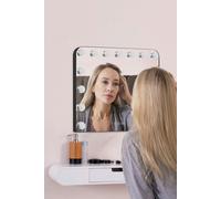Living and Home Dimmable Hollywood LED Makeup Vanity Mirror - Black