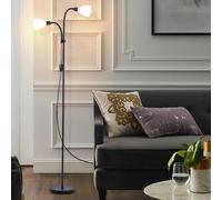 Living and Home Double Heads Floor Lamp - Black