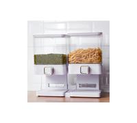 Living and Home Double Square Cereal Dispenser White - White