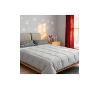 Living And Home Down Alternative Quilted Duvet Insert With Corner Tabs In Light Grey Light Grey King