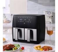 Living And Home Dual Large 8L 1700W Touch Screen Air Fryer With Timer,double Non-Stick Removable Basket