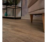 Living and Home Durable Wood Grain Self-Adhesive Vinyl Flooring - Brown - 72 Pcs