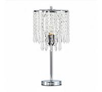 Living And Home E27 Luxury Table Lamp With Iron Base And A Crystal-Beaded Shade, 12W
