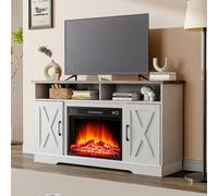 Living And Home Electric Fire Suite Black Fireplace With White Tv Stand Surround Set With Timer And Remote Control Fire Size 24 Inch