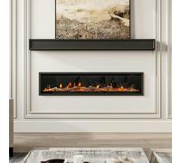 Living and Home Electric Fireplace 9 Colour LED Flame Effect Heater With Remote Control - 60 Inches - Can be inserted