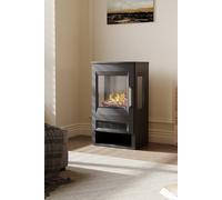 Living And Home Electric Fireplace With Remote Control In Black Black One Size