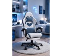 Living And Home Ergonomic High Back Gaming Chair With Massage Lumbar Support In Blue Blue
