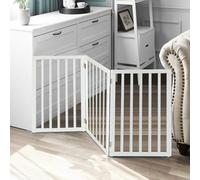 Living and Home Folding 3-Panel Pet Playpen Safety Indoor Durable Dog Fence - White