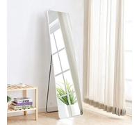 Living And Home Full Length Mirror Freestanding Or Wall Mounted Floor Mirror Rectangle Framed Mirror,white 37 Cm X H 147 Cm