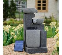 Living and Home Garden Cascading Fountain Solar LED Light Rockfall Water Feature