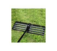 Living And Home Garden Lawn Levelling Rake,garden Lawn Lute With Foldable Head & Detachable Handle For Levelling Soil, Grass, Golf Field In Black Black