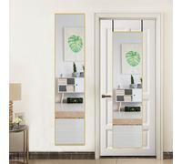 Living And Home Gold Rectangle Full Length Mirror Wall Mounted Or Over The Door Floor Mirror Framed Mirror 37 X 147 Cm