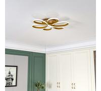 Living and Home Golden Frame Modern Cool White LED Chandelier Ceiling Light - Non-dimmable - 58 cm