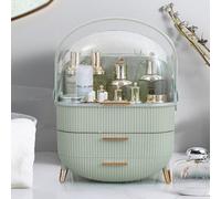 Living And Home Green 3 Tier Dustproof Multifunctional Cosmetic Case Cosmetic Storage Box With Handles