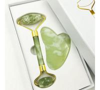 Living And Home Green Face Roller And Gua Sha Tool Set