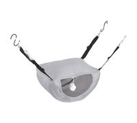 Living And Home Grey Breathable Cat Cage Hammock With Adjustable Straps