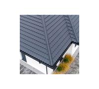 Living And Home Grey Half Round Ridge Tile Stone Coated Metal Roofing 10Pcs Grey One Size