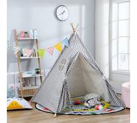 Living And Home Grey Indian Kids Play Tent Teepee Tent Indoor Portable Playhouse