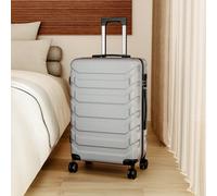 Living And Home Grey Rolling Hardshell Luggage Travel Suitcase 20"