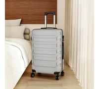 Living And Home Grey Rolling Hardshell Luggage Travel Suitcase, 24"
