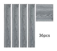 Living And Home Grey Rustic Wood Effect Woodgrain Self Adhesive Vinyl Plank Pvc Flooring Waterproof, 5M² Pack, Set Of 36