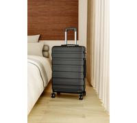 Living And Home Hardshell Rolling Luggage Trolley Travel Case With Combination Lock, 24" Black Black