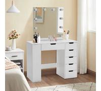 Living And Home Hollywood Bedroom Dressing Table Mirror Desk With Led Makeup Vanity Mirror E14 Base 10 Bulbs