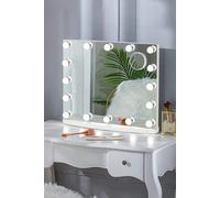 Living and Home Hollywood Makeup Mirror with 16 Pcs LED Bulbs,3 Color Lighting Modes,Detachable 10X Magnification Mirror - White