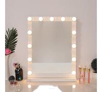 Living And Home Hollywood Vanity Mirror Makeup Mirror Touch Control Lighted Mirror With 13 Dimmable Light Bulbs 40X 52Cm